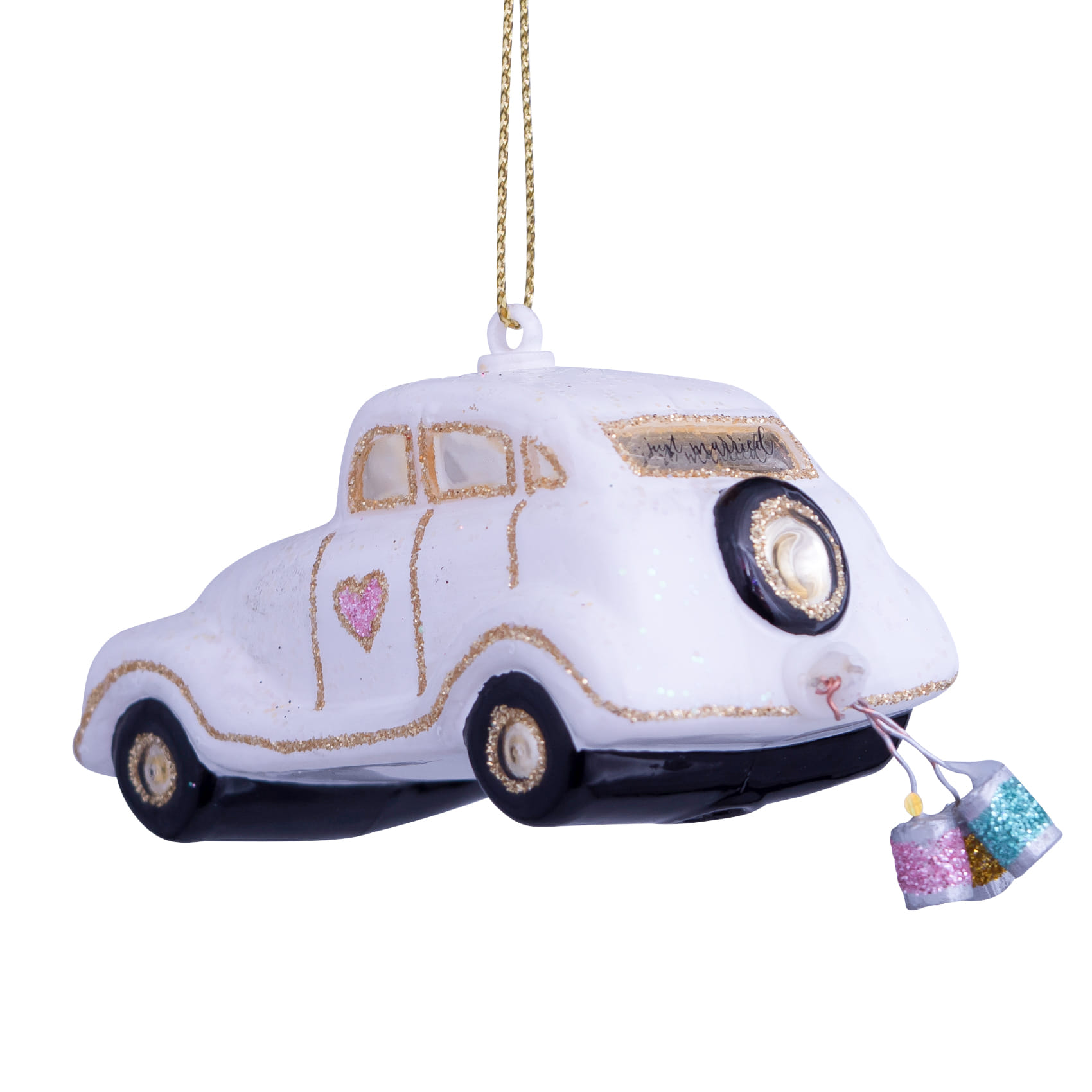 Новогоднее украшение Vondels Wedding car w/text just married Арт.1240225045014