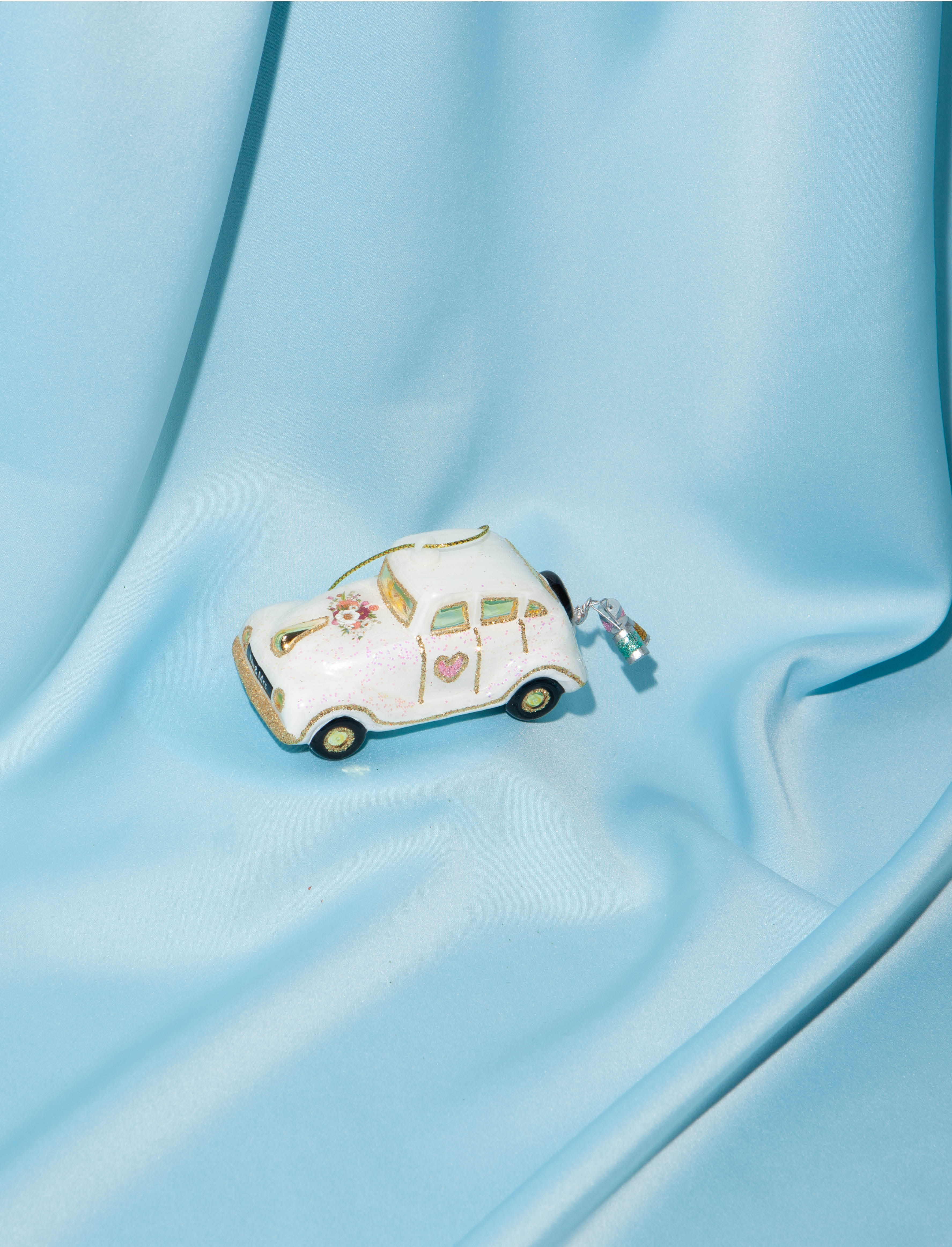 Новогоднее украшение Vondels Wedding car w/text just married Арт.1240225045014