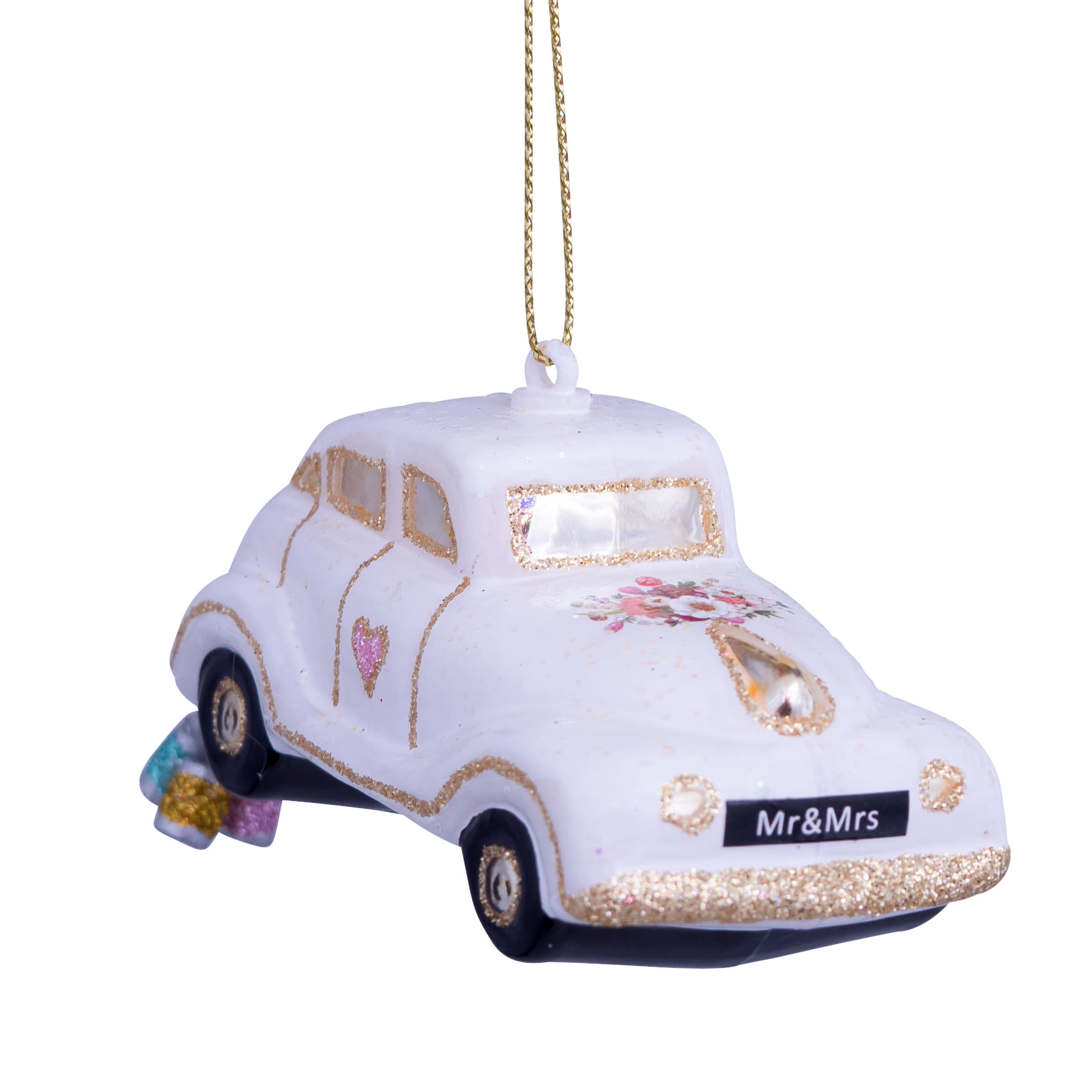 Новогоднее украшение Vondels Wedding car w/text just married Арт.1240225045014