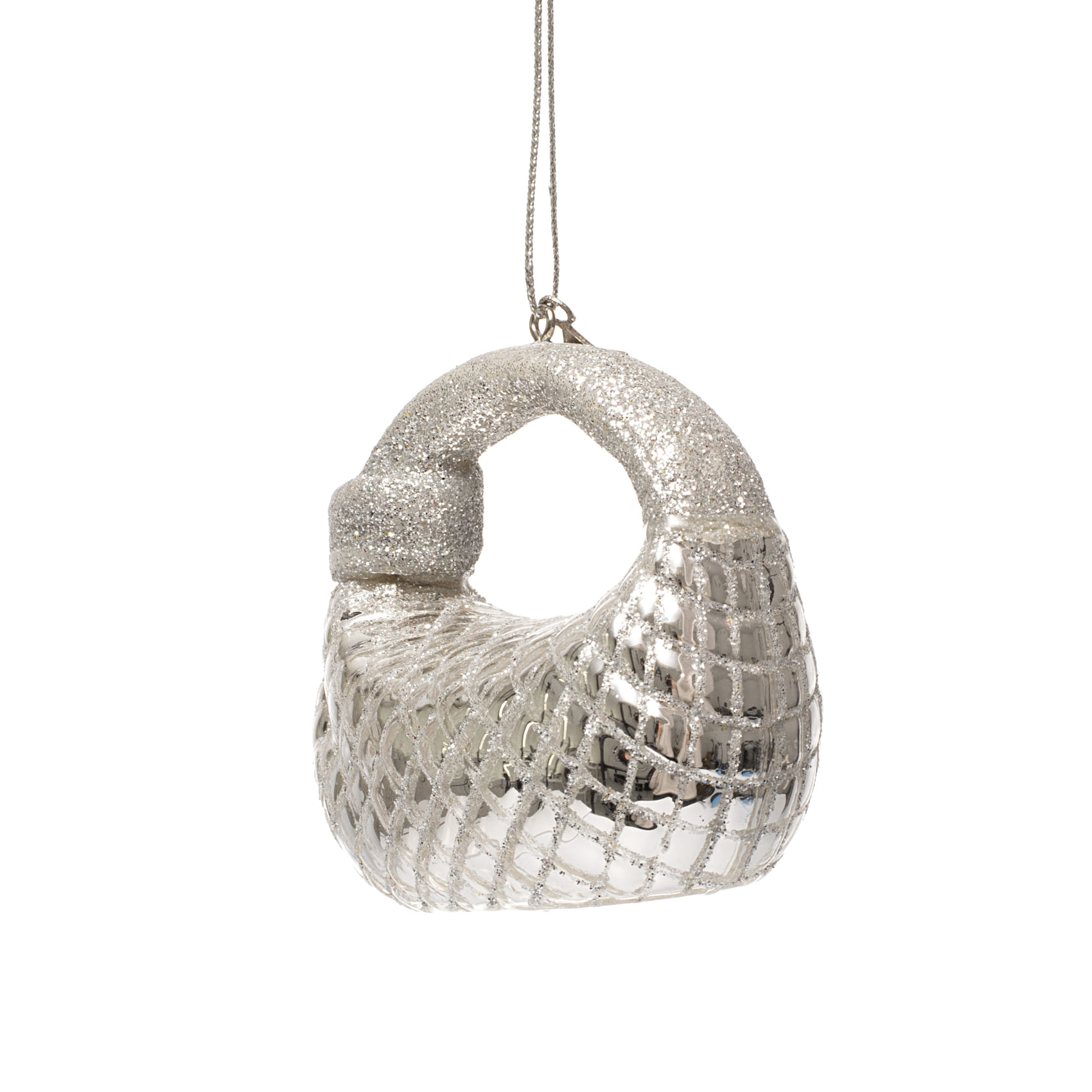 Новогоднее украшение Vondels Silver handbag w/ knot Арт.5240200066016