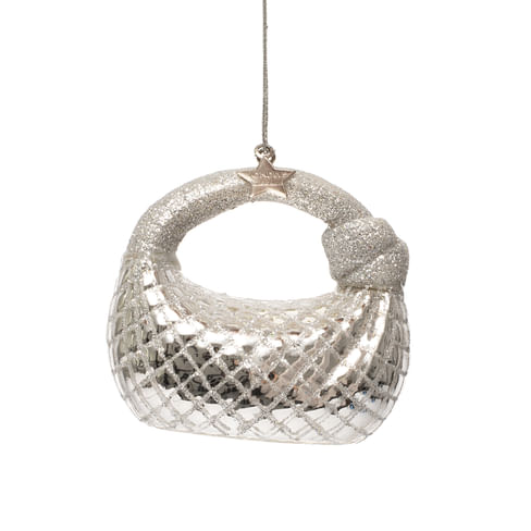 Новогоднее украшение Vondels Silver handbag w/ knot Арт.5240200066016
