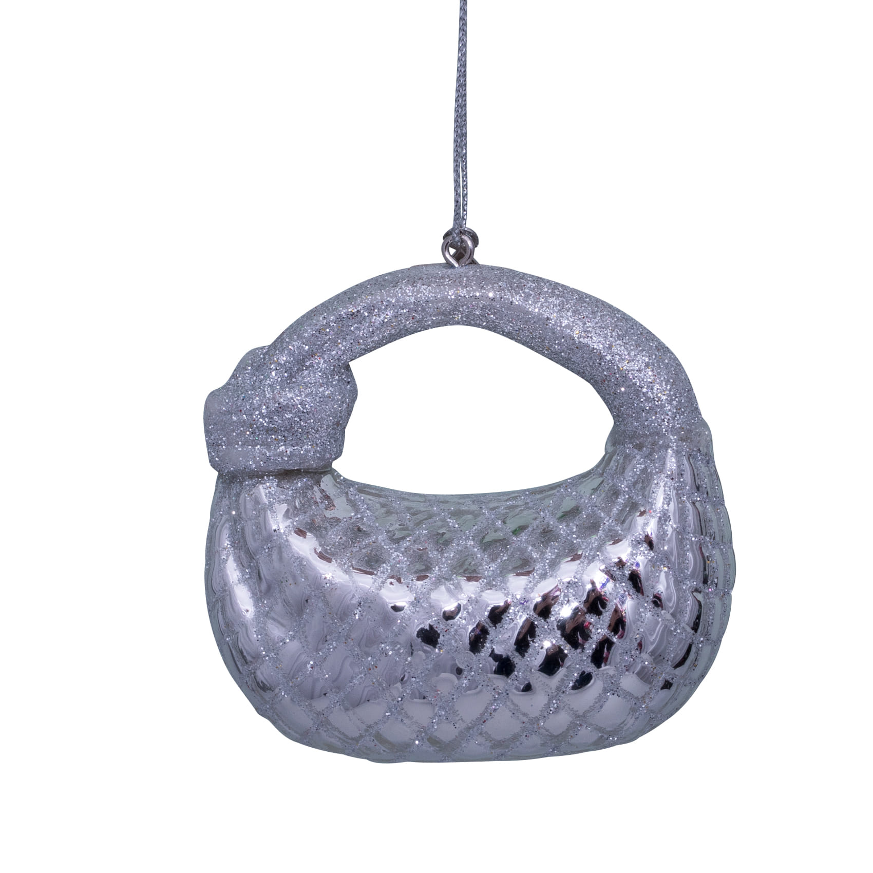 Новогоднее украшение Vondels Silver handbag w/ knot Арт.5240200066016