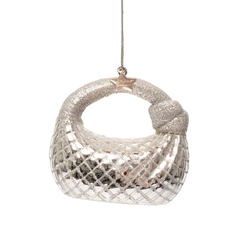 Новогоднее украшение Vondels Silver handbag w/ knot Арт.5240200066016