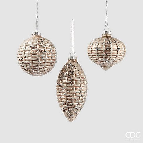 Новогоднее украшение EDG Enzo De Gasperi PALLA/TROTTALA/FUSO INTRECCIO Арт.6500164A040