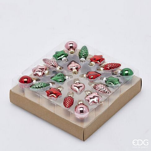 Новогоднее украшение набор EDG Enzo De Gasperi CUORE/PIGNA/STELLA Арт.6500275A999