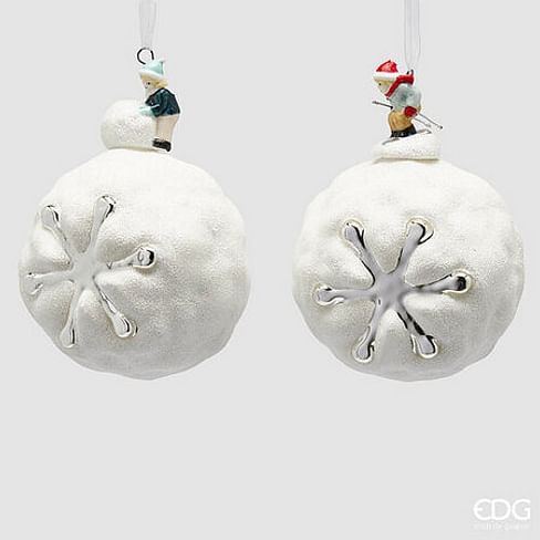 Новогоднее украшение EDG Enzo De Gasperi PALLA FIOCCONEVE Арт.6500528A102