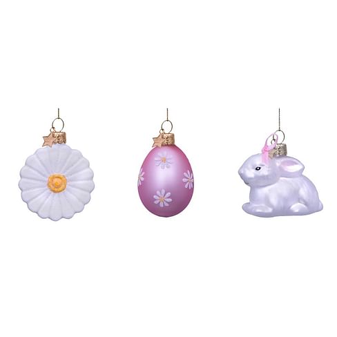 Декоративное украшение набор Vondels Easter set daisy egg & rabbit Арт.3240999060112