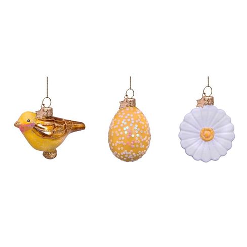 Декоративное украшение набор Vondels Easter set bird egg & daisy Арт.3240999060150