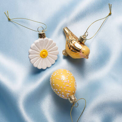 Декоративное украшение набор Vondels Easter set bird egg & daisy Арт.3240999060150