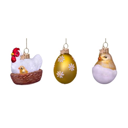 Декоративное украшение набор Vondels Easter set chicken egg & chick Арт.3240999060198
