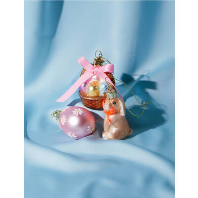 Декоративное украшение набор Vondels Easter set basket egg & rabbit Арт.3240999060211