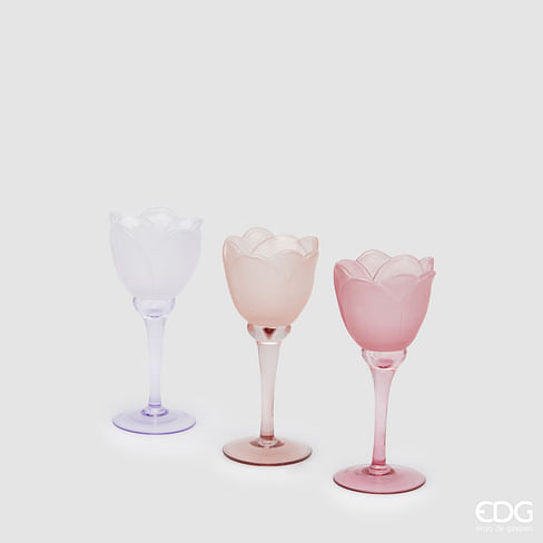 Подсвечник EDG Enzo De Gasperi TULIPANO SATIN Арт.4400284A555
