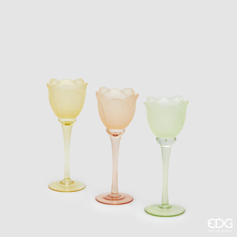 Подсвечник EDG Enzo De Gasperi TULIPANO SATIN Арт.4400285A270