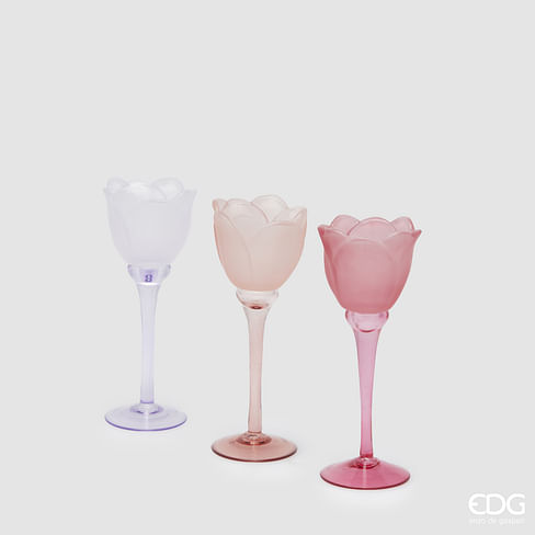Подсвечник EDG Enzo De Gasperi TULIPANO SATIN Арт.4400285A555