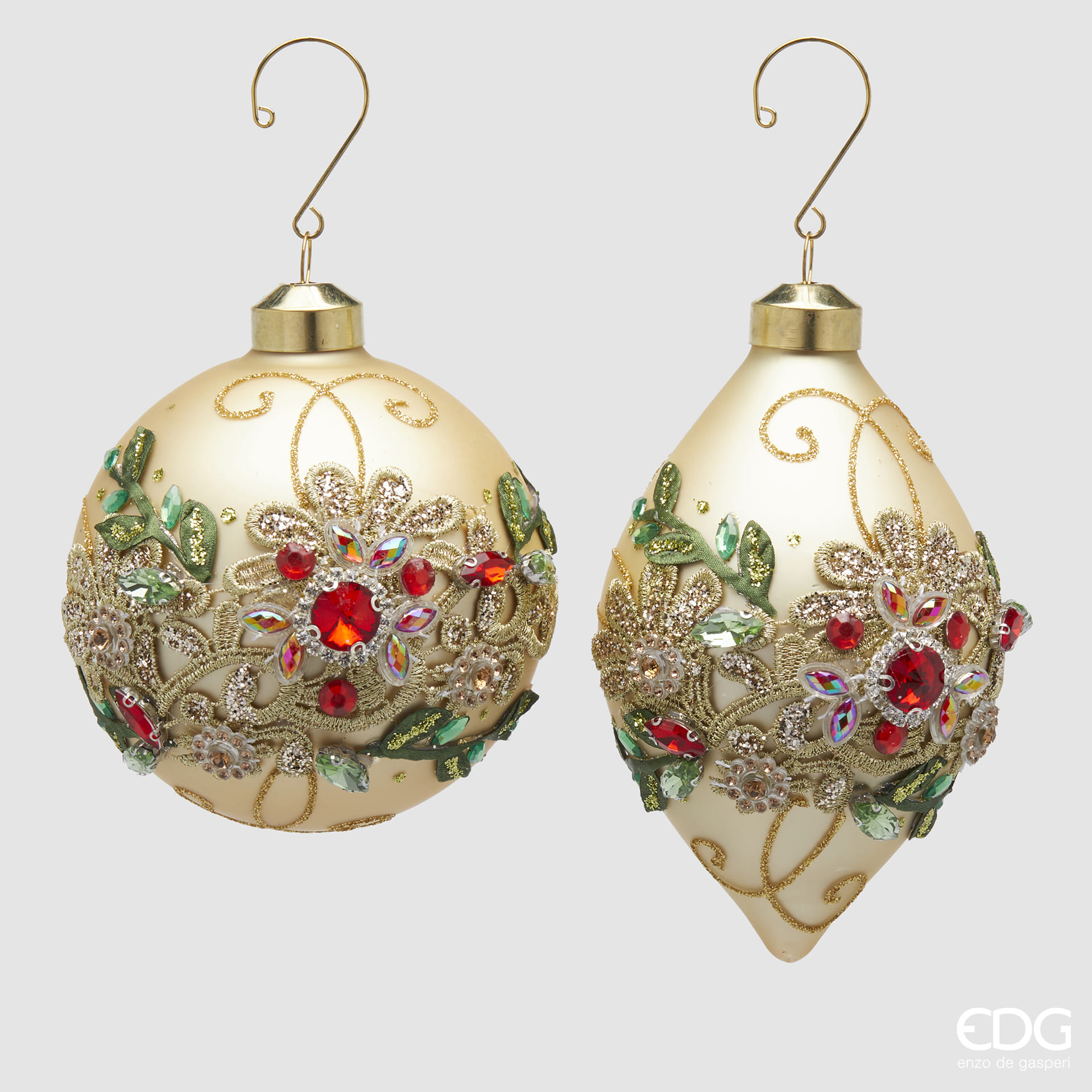 Новогоднее украшение EDG Enzo De Gasperi PALLA FUSO FLOWER Арт.6500138A010