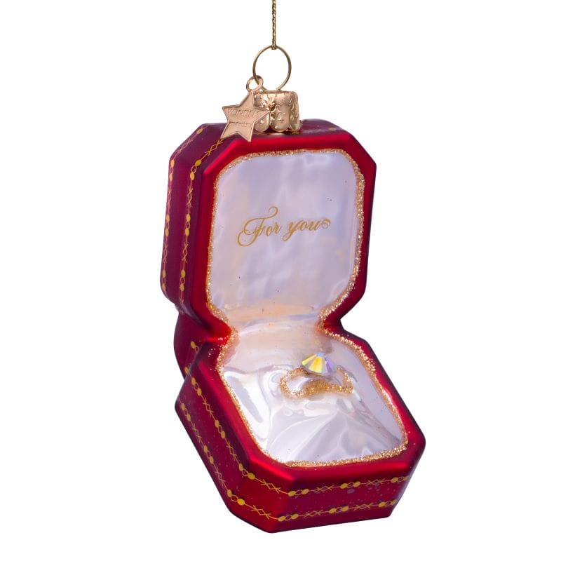 Новогоднее украшение Vondels Red for yours ring box Арт.1240716075018