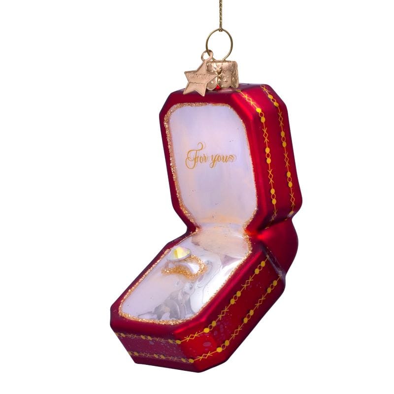 Новогоднее украшение Vondels Red for yours ring box Арт.1240716075018