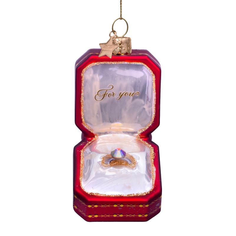 Новогоднее украшение Vondels Red for yours ring box Арт.1240716075018