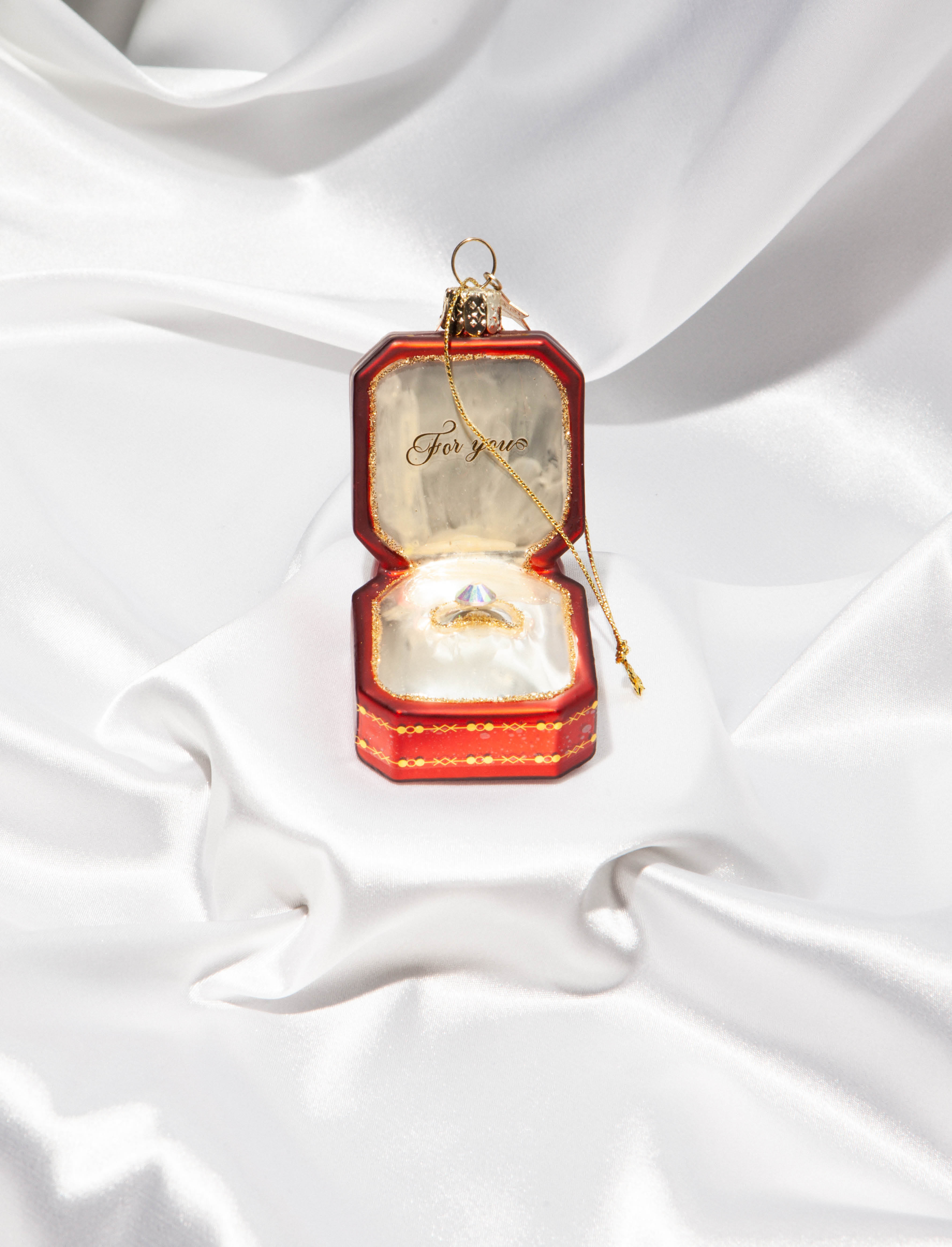 Новогоднее украшение Vondels Red for yours ring box Арт.1240716075018