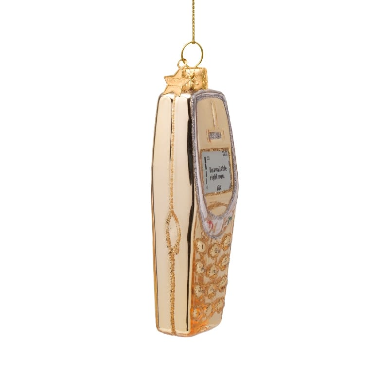 Новогоднее украшение Vondels Shiny gold cellphone Арт.1250101100010