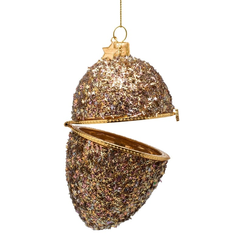 Новогоднее украшение Vondels Multicolor egg w/allover mini stars Арт.1250999110016