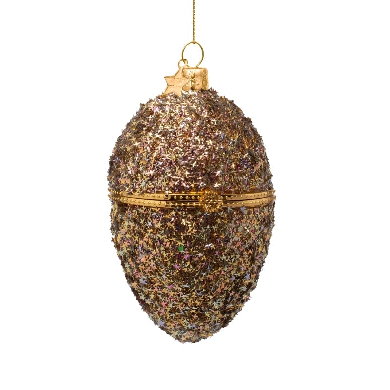 Новогоднее украшение Vondels Multicolor egg w/allover mini stars Арт.1250999110016
