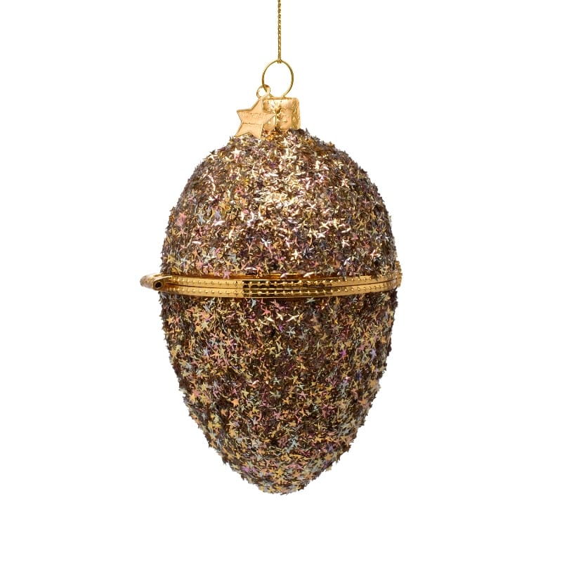 Новогоднее украшение Vondels Multicolor egg w/allover mini stars Арт.1250999110016