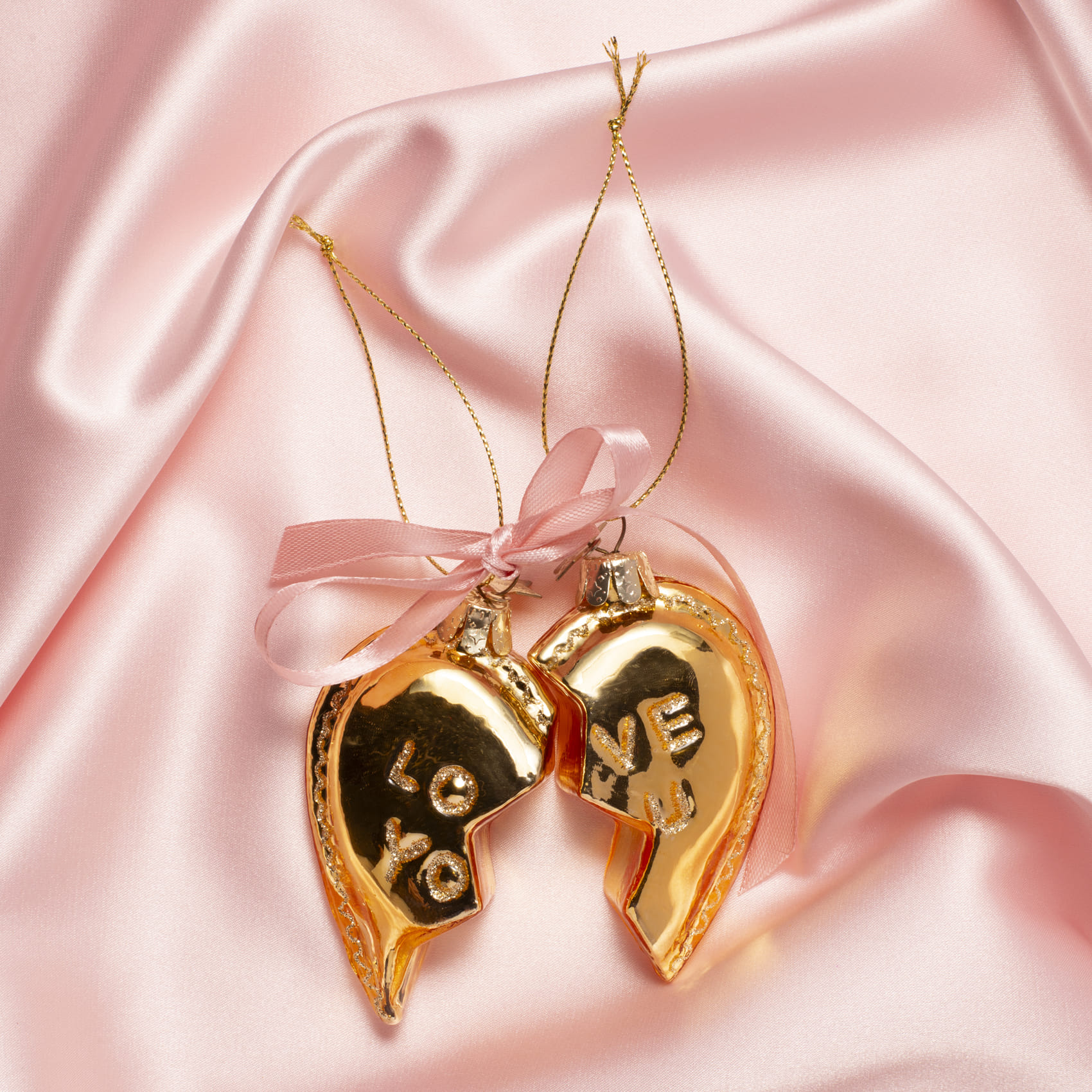 Новогоднее украшение Vondels Gold set of love you heart Арт.2250101085019