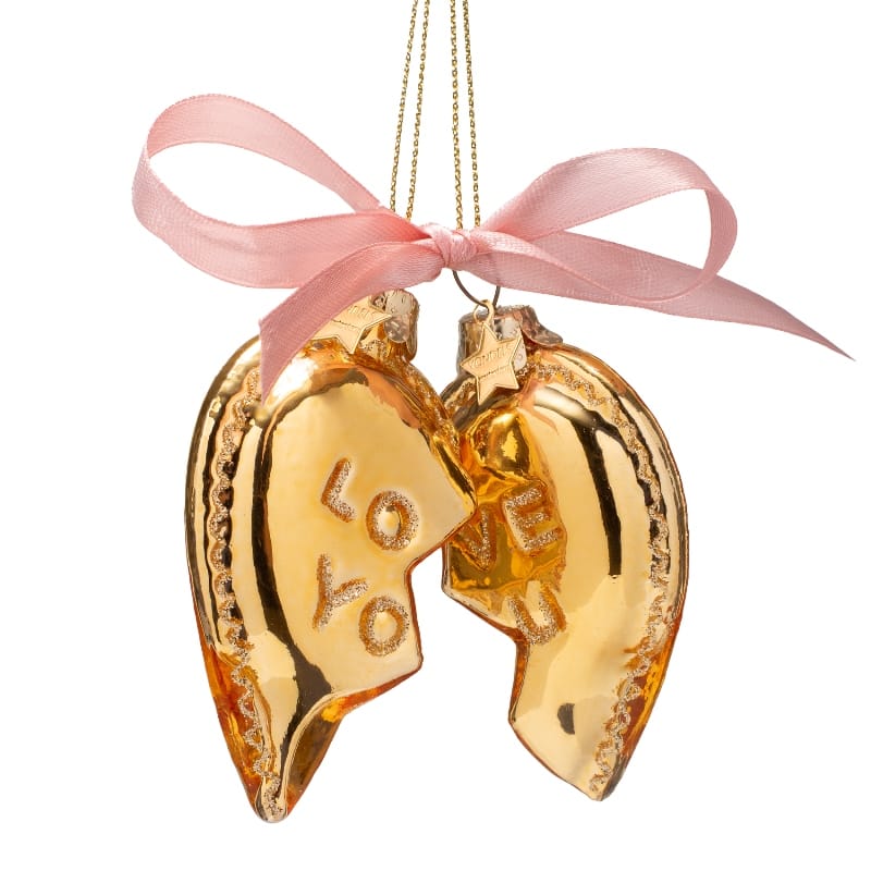 Новогоднее украшение Vondels Gold set of love you heart Арт.2250101085019