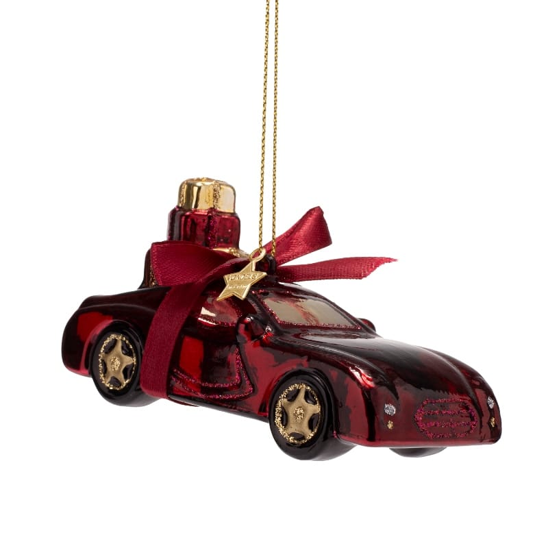 Новогоднее украшение Vondels Burgundy car w/presents Арт.2250721050015