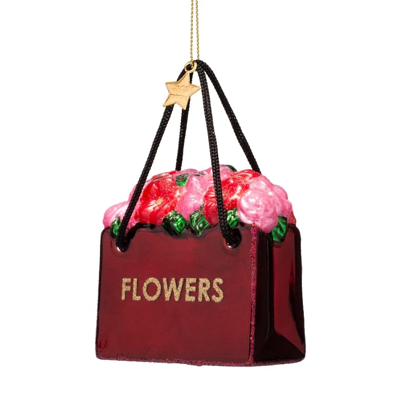 Новогоднее украшение Vondels Burgundy flower bag Арт.2250721075018