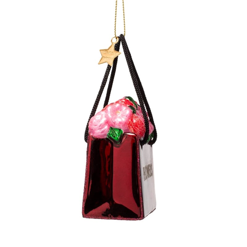 Новогоднее украшение Vondels Burgundy flower bag Арт.2250721075018