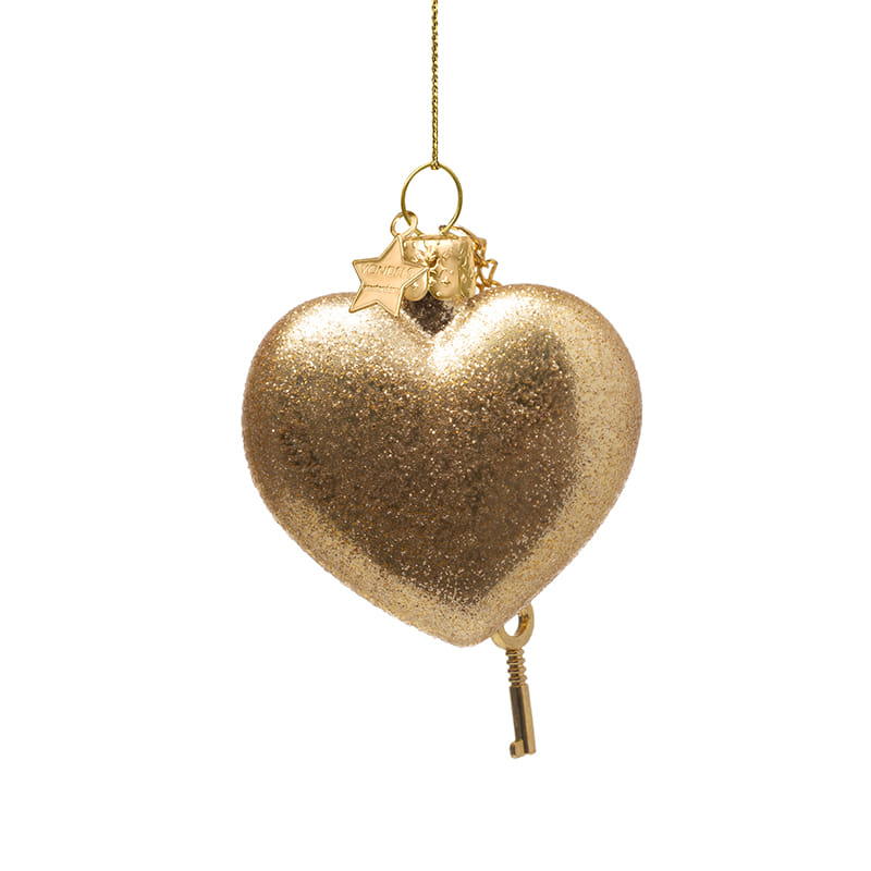 Новогоднее украшение Vondels Gold heart with key lock Арт.4250101065583
