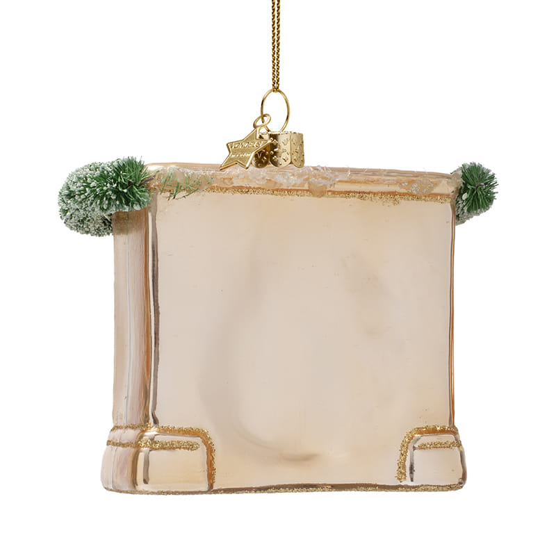 Новогоднее украшение Vondels Champagne fireplace hearth Арт.5250103065153