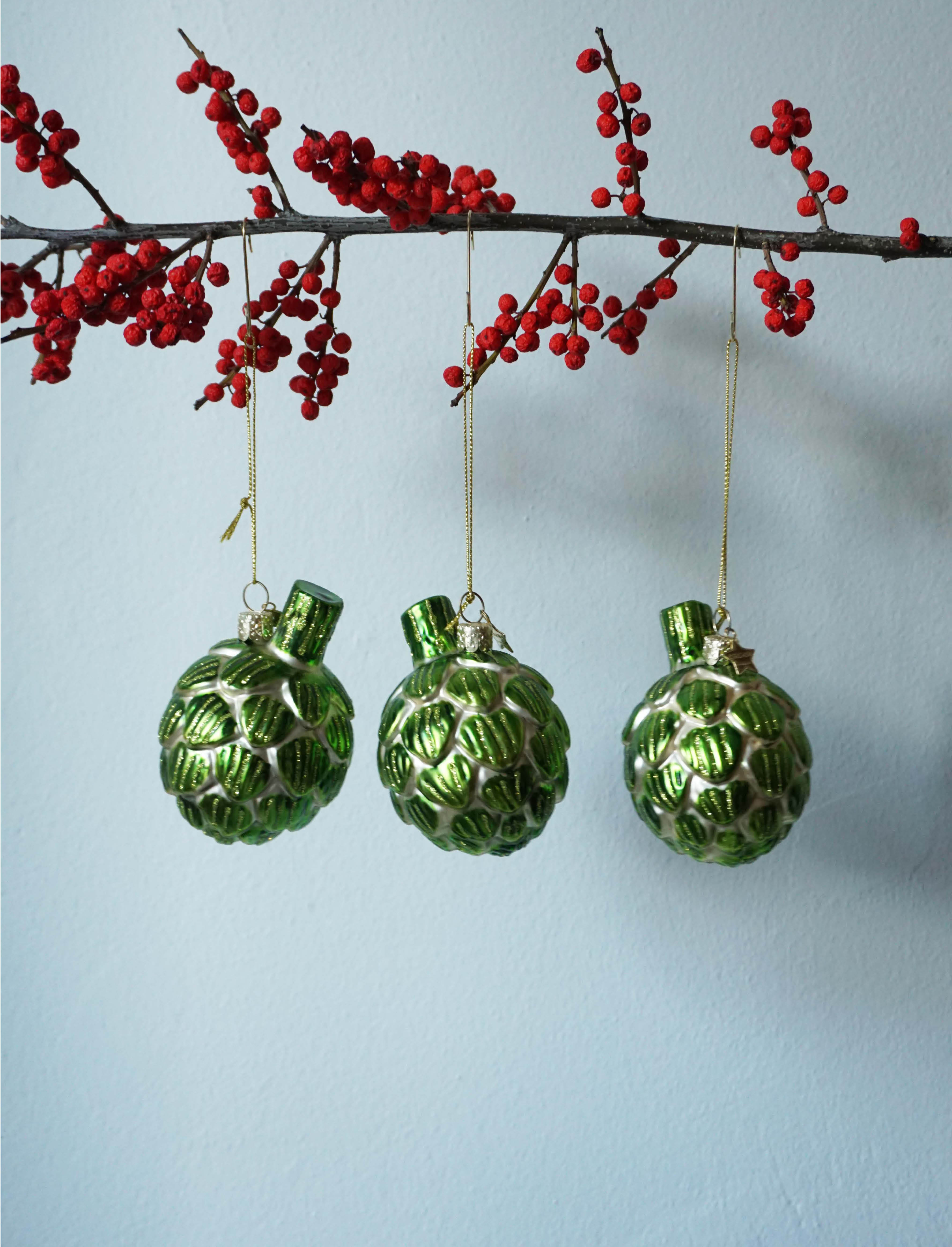 Новогоднее украшение Vondels Green artichoke Арт.7212810090017