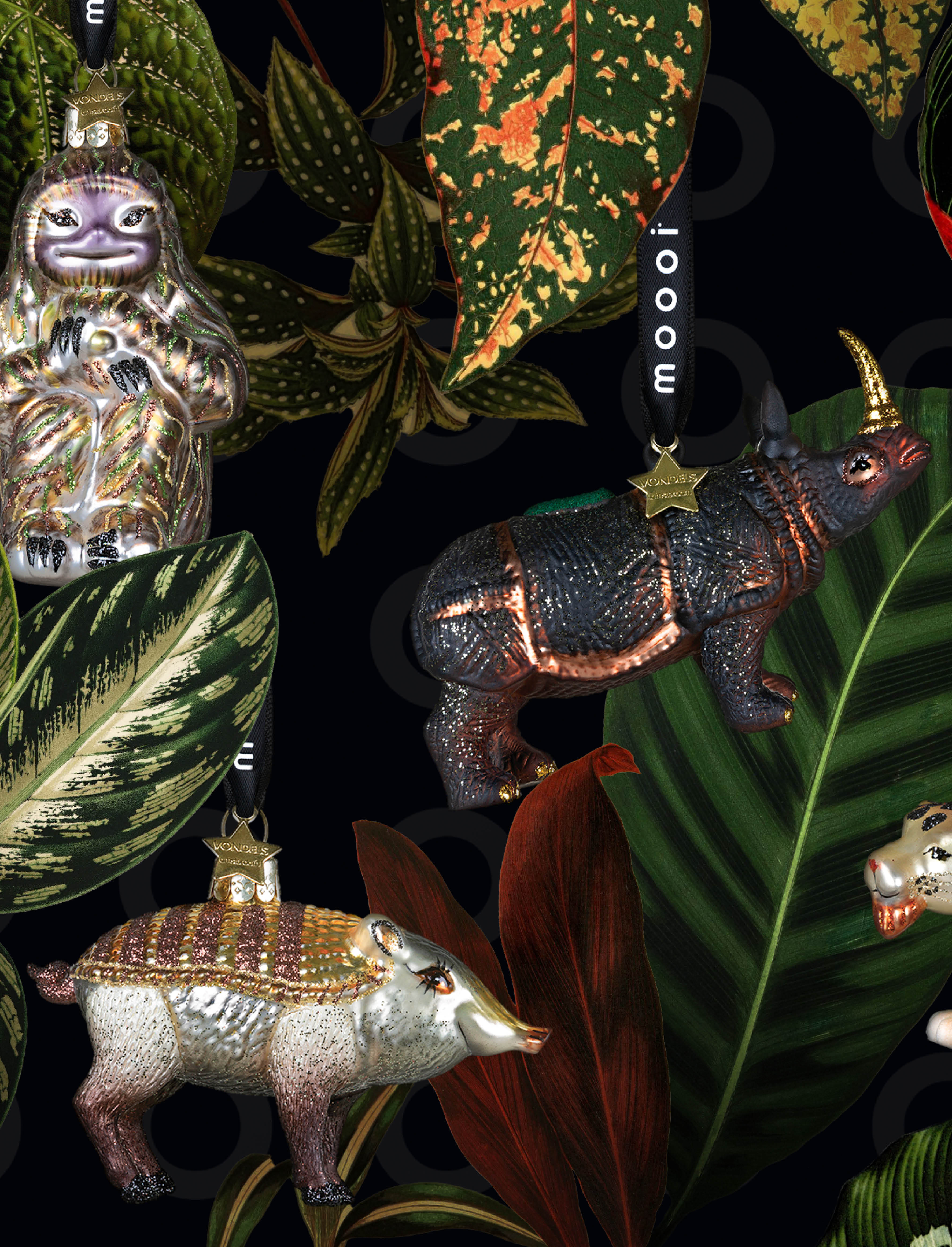 Новогоднее украшение Vondels Armoured boar Moooi Арт.9219632065054