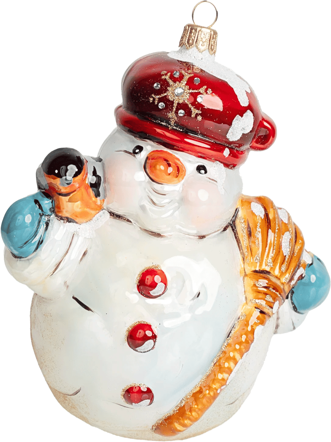 Новогоднее украшение Impuls Snowman with Broom Арт.A3417