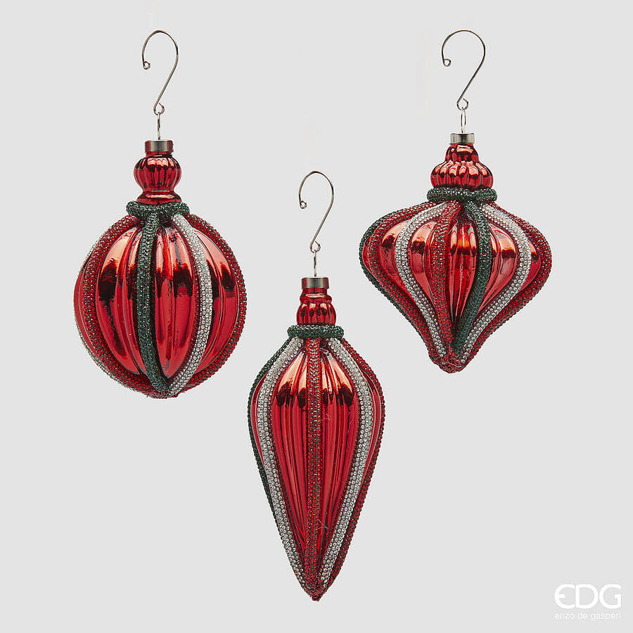 Новогоднее украшение EDG Enzo De Gasperi PALLA TROTTOLA FUSO FIOCCOGEMME Арт.6500676A774