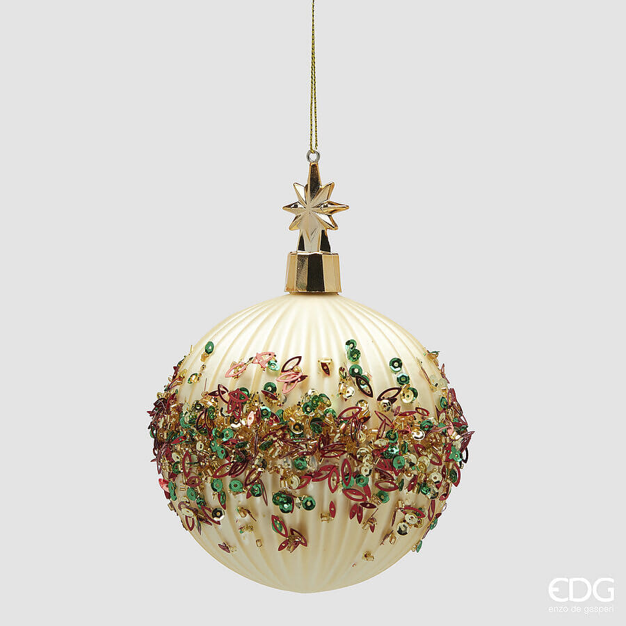 Новогоднее украшение EDG Enzo De Gasperi PALLA MILLE PERLE Арт.6500682A010