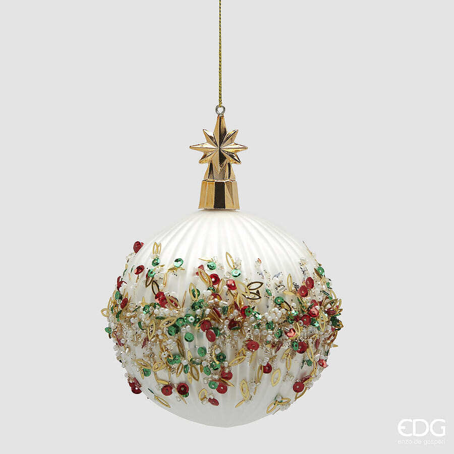 Новогоднее украшение EDG Enzo De Gasperi PALLA MILLE PERLE Арт.6500682A100