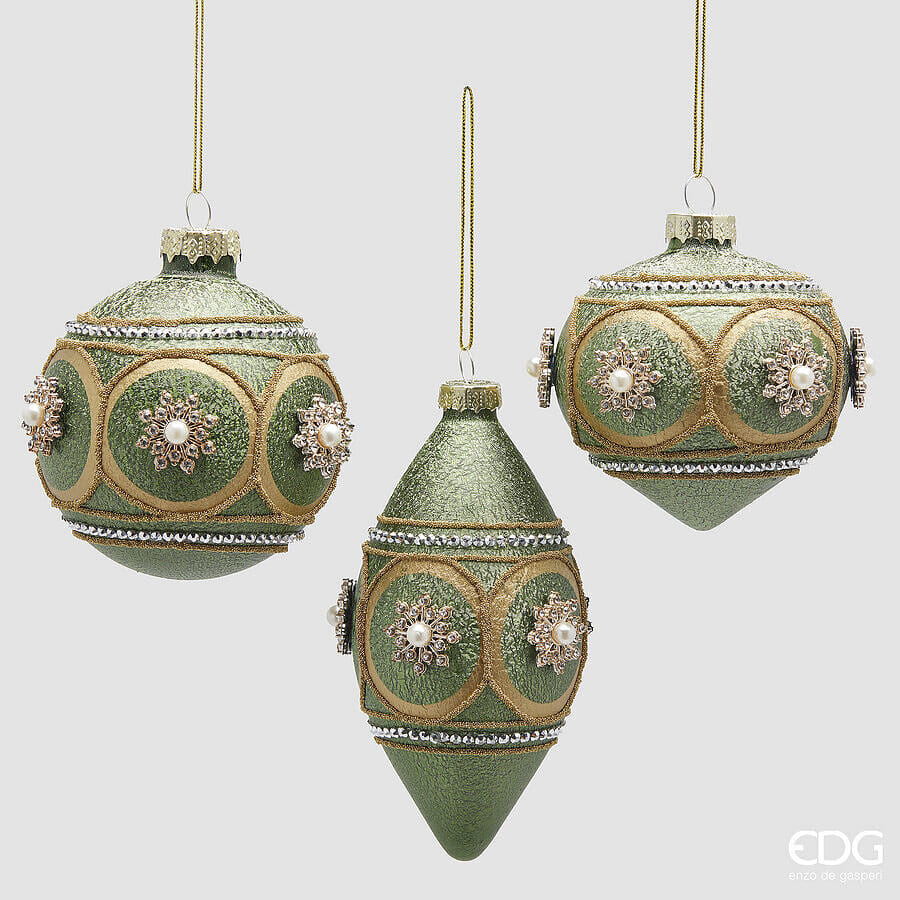 Новогоднее украшение EDG Enzo De Gasperi PALLA TROTTOLA FUSO ZARINA Арт.6500754A701