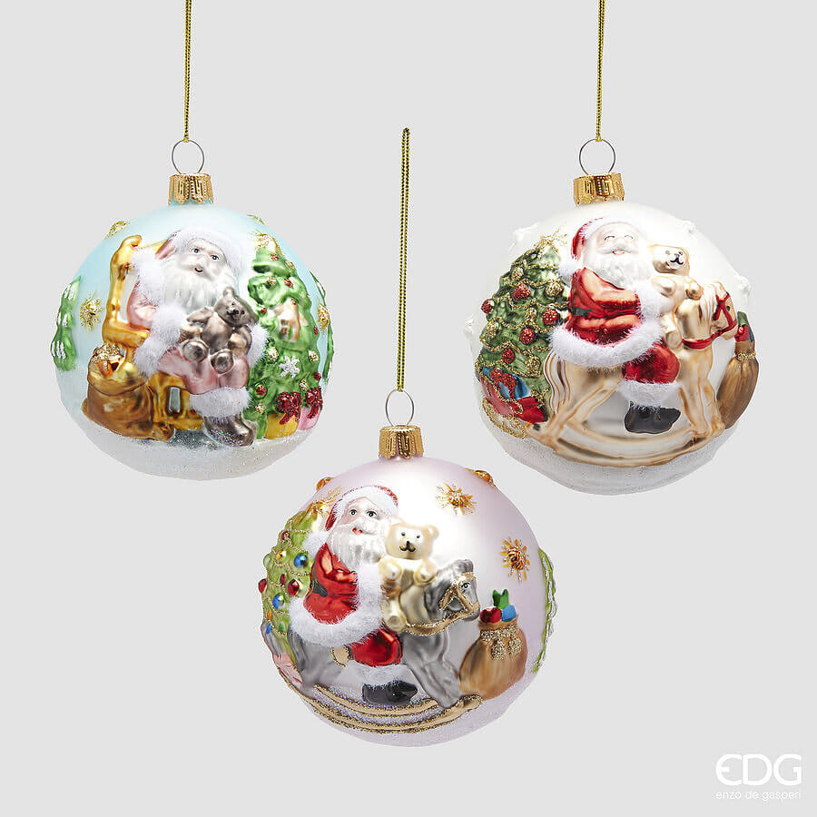 Новогоднее украшение EDG Enzo De Gasperi PALLA BABBO Арт.6500757A999