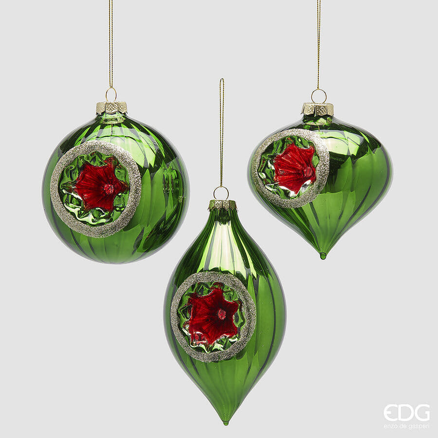 Новогоднее украшение EDG Enzo De Gasperi PALLA TROTTOLA FUSO VINTAGE Арт.6500945A700