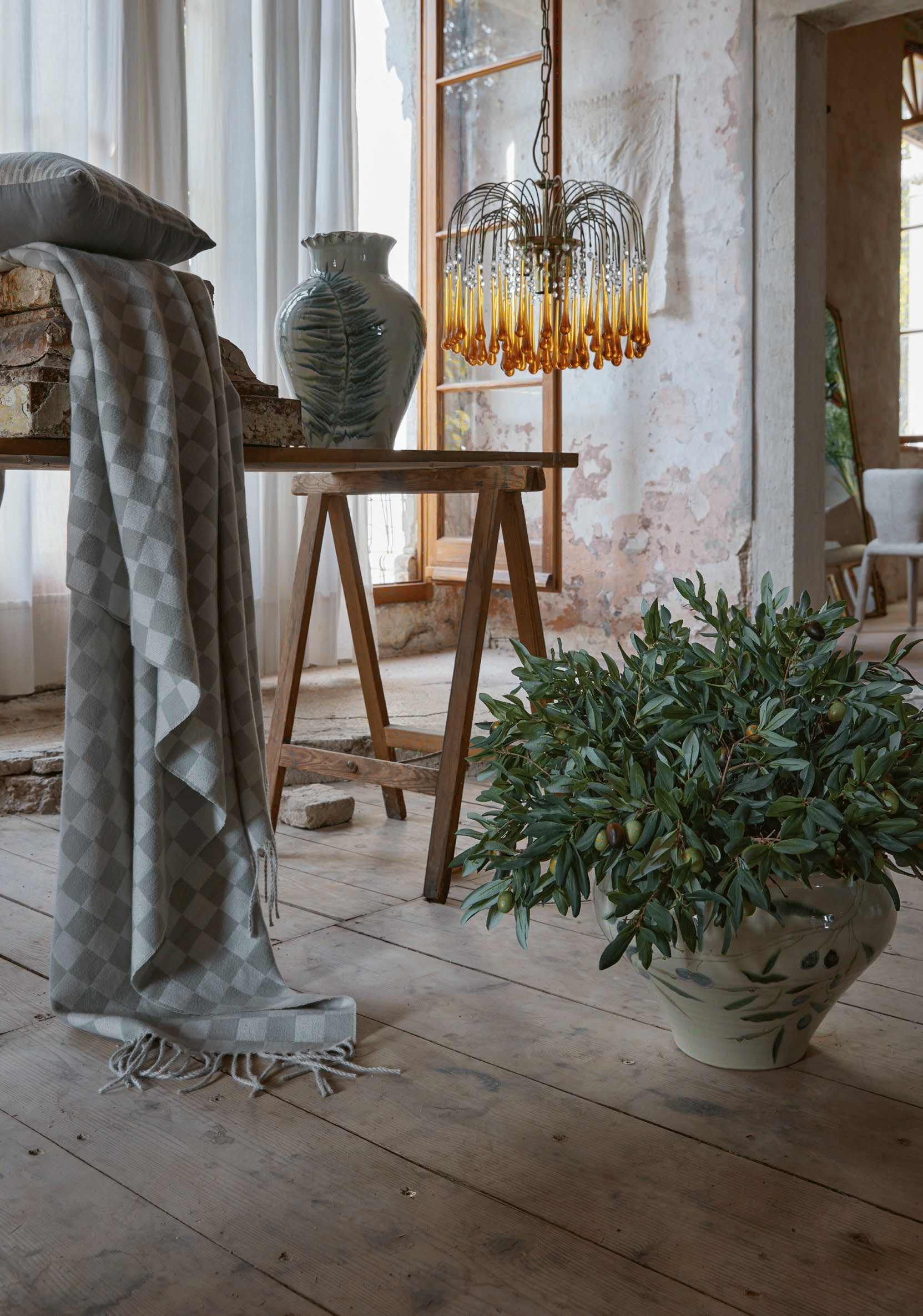 Ваза EDG Enzo De Gasperi PALMA ANFORA Арт.1101202A170