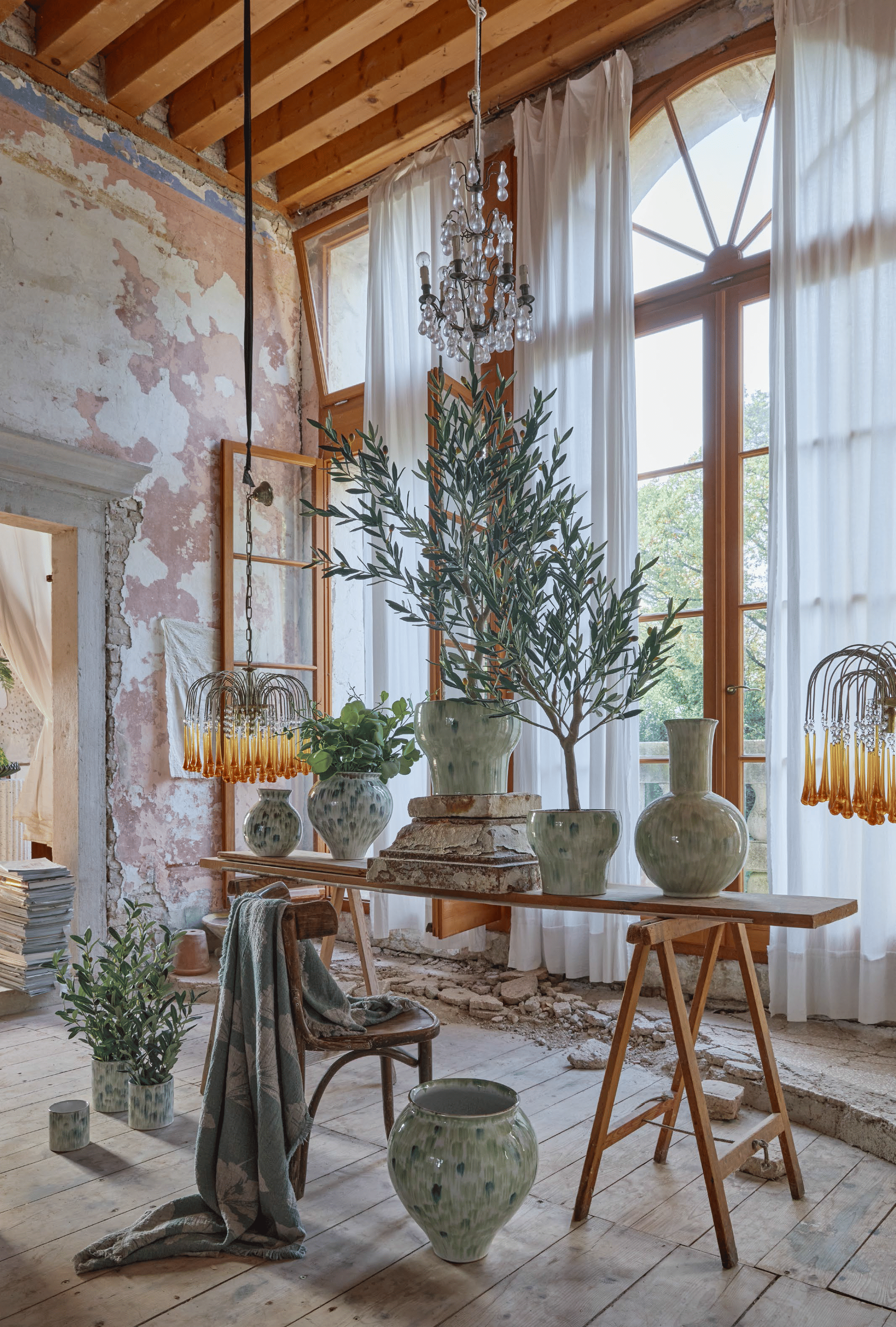 Ваза EDG Enzo De Gasperi PENNELLATE ANFORA Арт.1101207A170