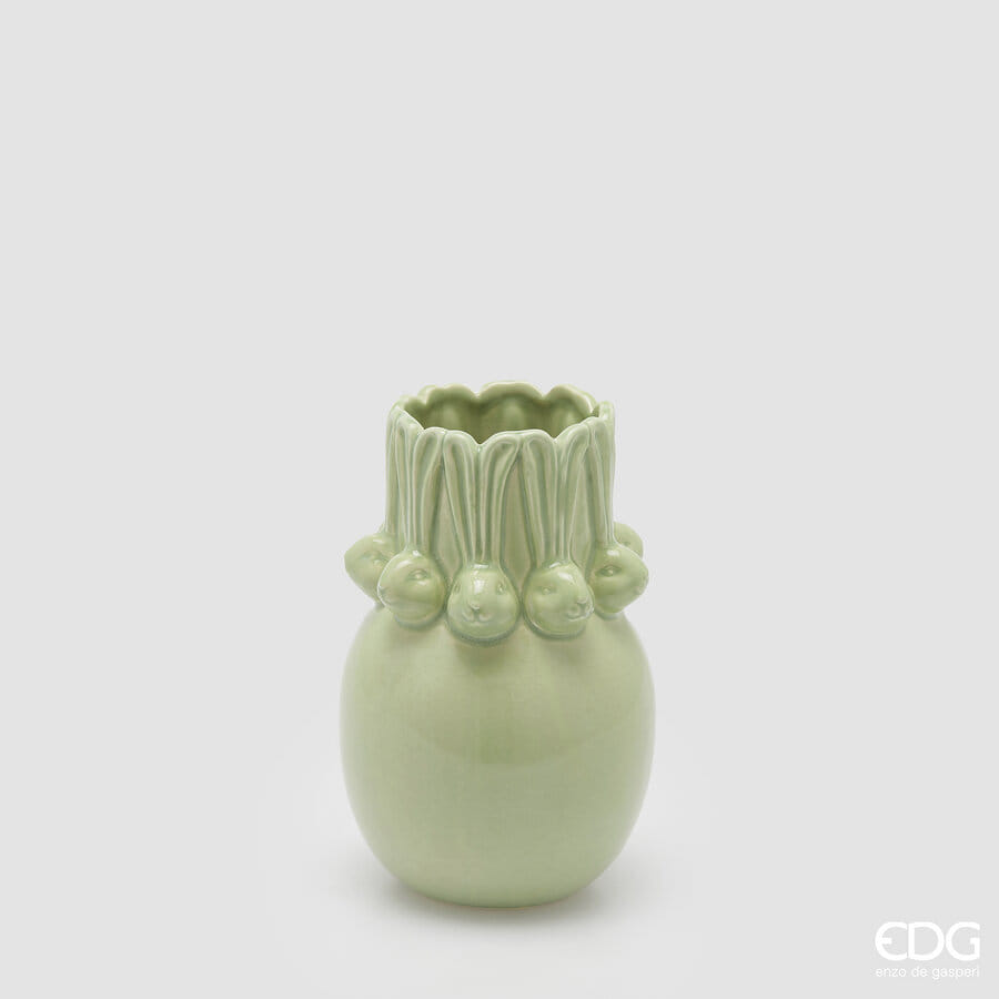 Ваза EDG Enzo De Gasperi CONIGLI EASTER BOMBATO Арт.1101271A700