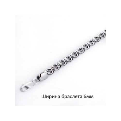 Браслет из серебра 19 см арт.161-06-19 Бисмарк