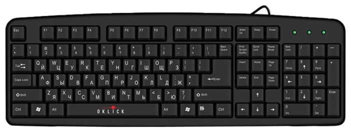 Клавиатура Oklick 100 M Standard;Keyboard Black USB Oklick