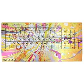 Клавиатура CBR Picture;Keyboard Splashes Yellow-Pink USB CBR