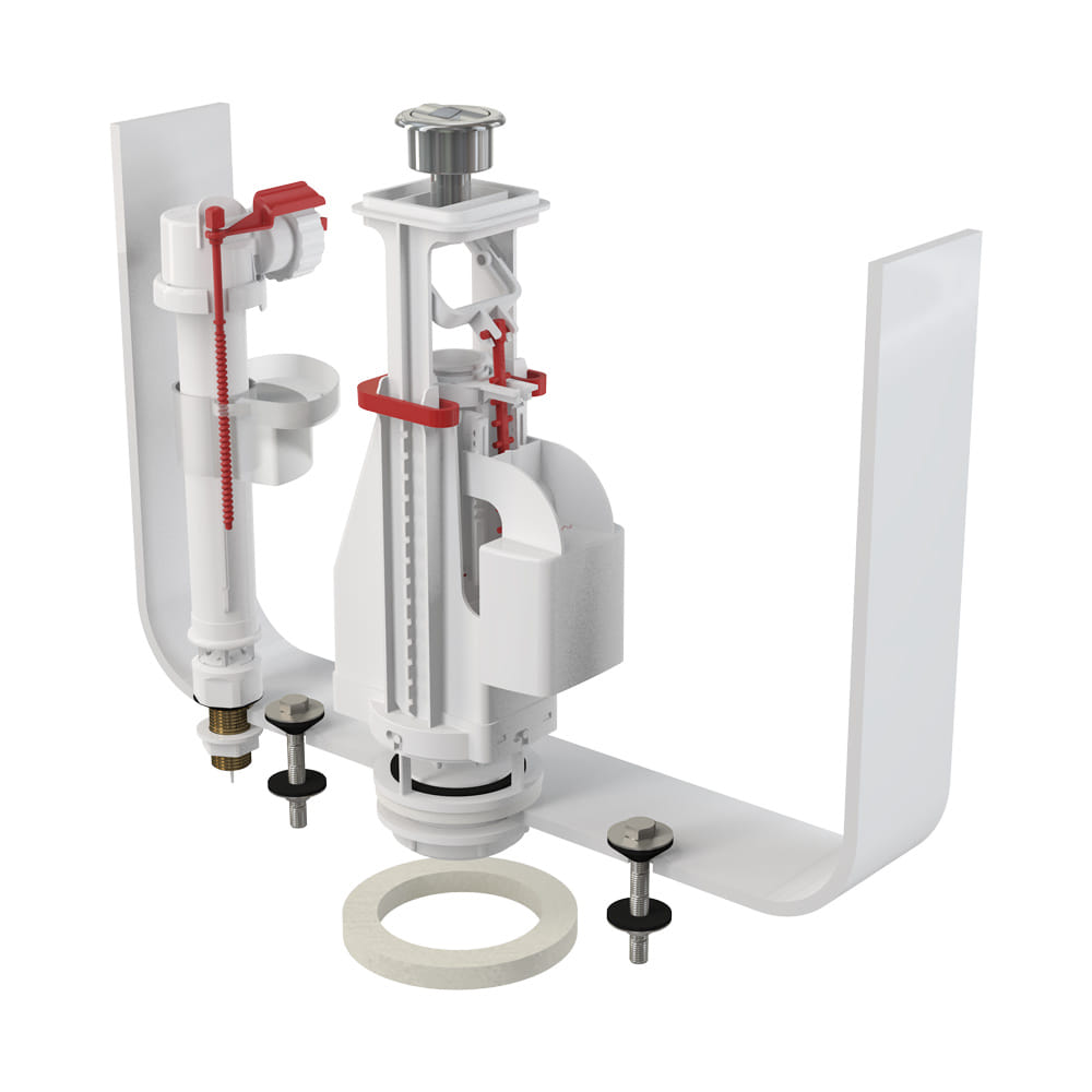 Выпускной комплект с двойной кнопкой, впускной механизм ALCAPLAST SA08ASK 1/2" CHROM
